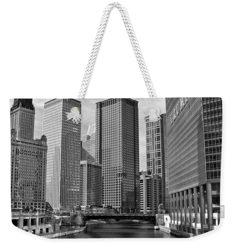 Chicago Weekender Tote Bag featuring the photograph Chicago River by Jackson Pearson
