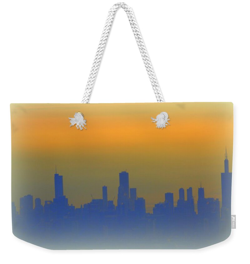 Skyline Weekender Tote Bag featuring the photograph Chicago Skyline by Kimberly Woyak