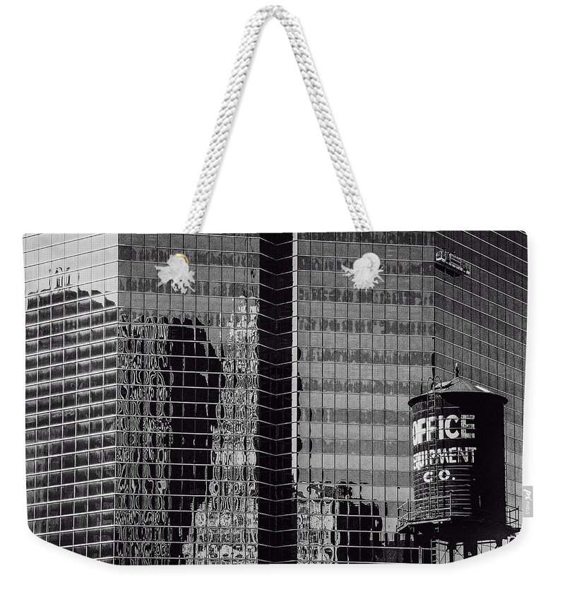 Chicago Weekender Tote Bag featuring the photograph Chicago Window Washers by Roger Passman