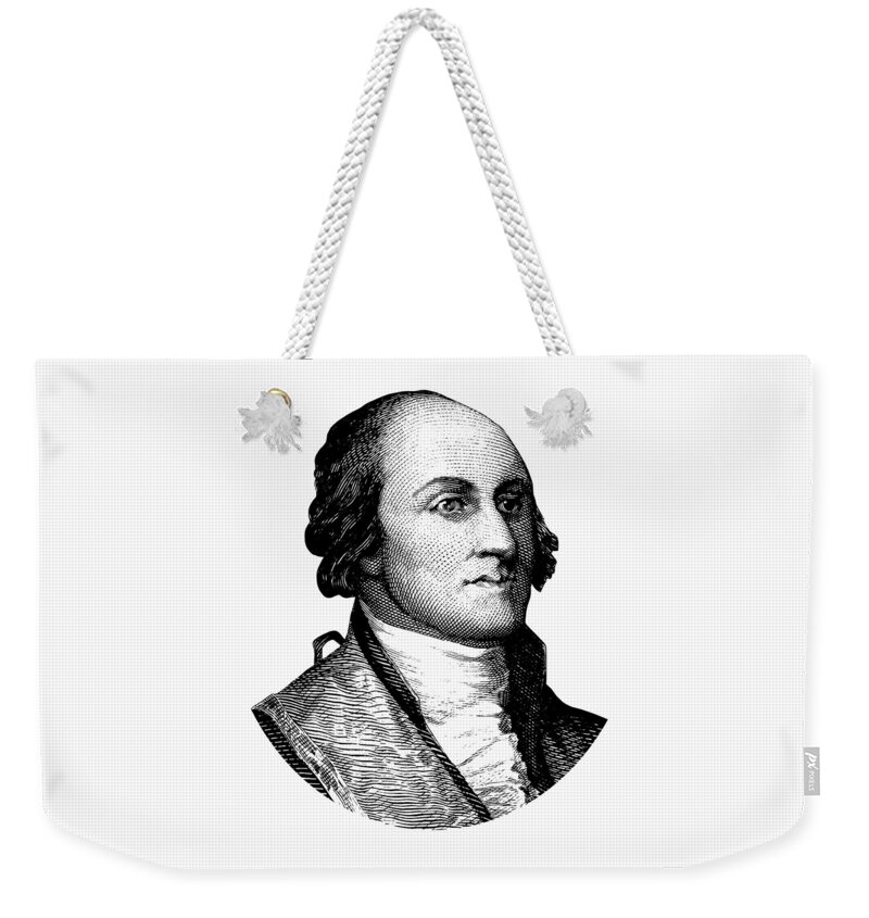 John Jay Weekender Tote Bag featuring the digital art Chief Justice John Jay by War Is Hell Store