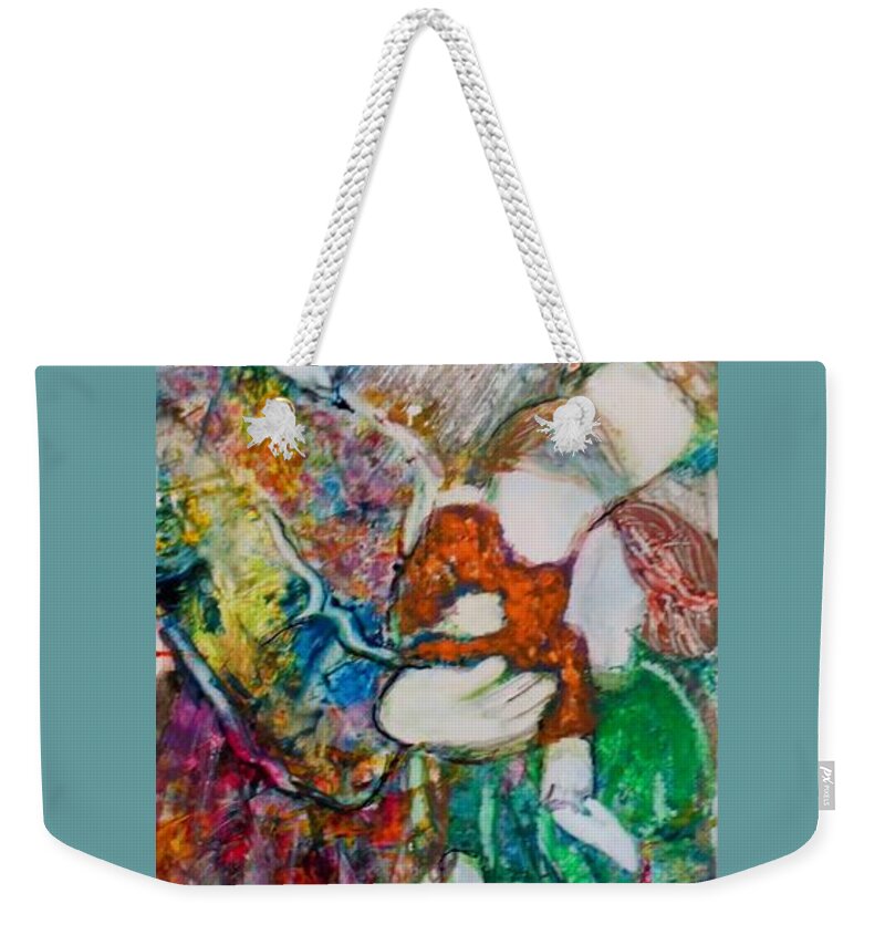 Children Weekender Tote Bag featuring the painting Children Are A Blessing by Deborah Nell