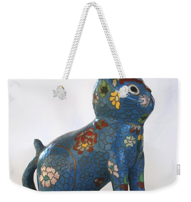 Cat Weekender Tote Bag featuring the photograph China Cat by Marna Edwards Flavell