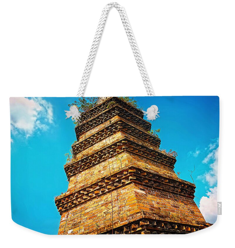 China Weekender Tote Bag featuring the photograph China Guilin landscape scenery photography-18 by Artto Pan