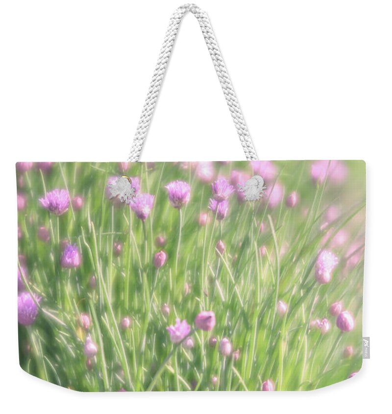 Chive Weekender Tote Bag featuring the photograph Chives by Jennifer Grossnickle