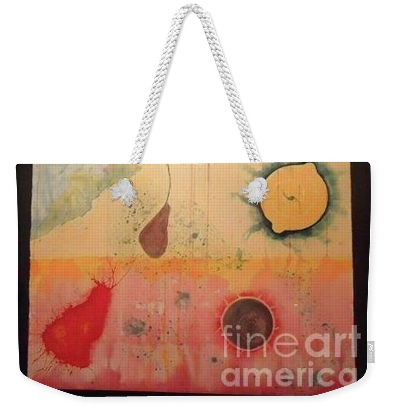 Planet Weekender Tote Bag featuring the painting Choking by Xn Tyler