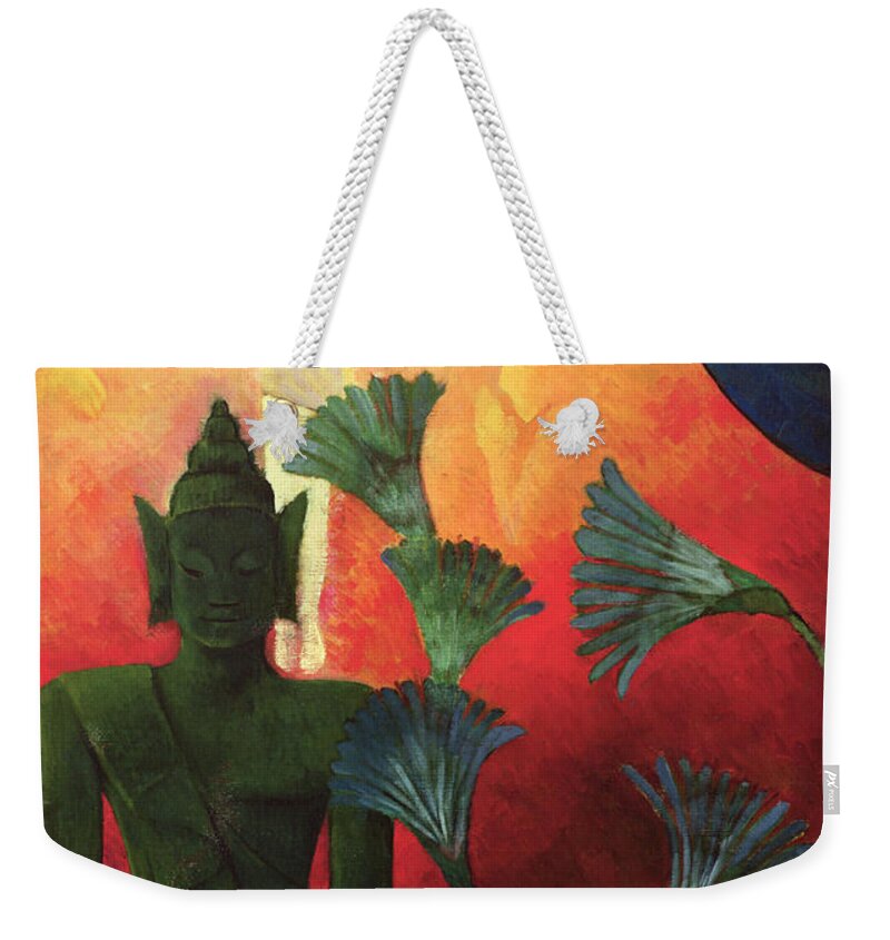 Christ Weekender Tote Bag featuring the painting Christ and Buddha by Paul Ranson