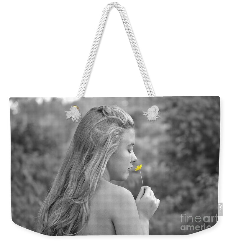 Girl Weekender Tote Bag featuring the photograph Christina by Carolyn Mickulas