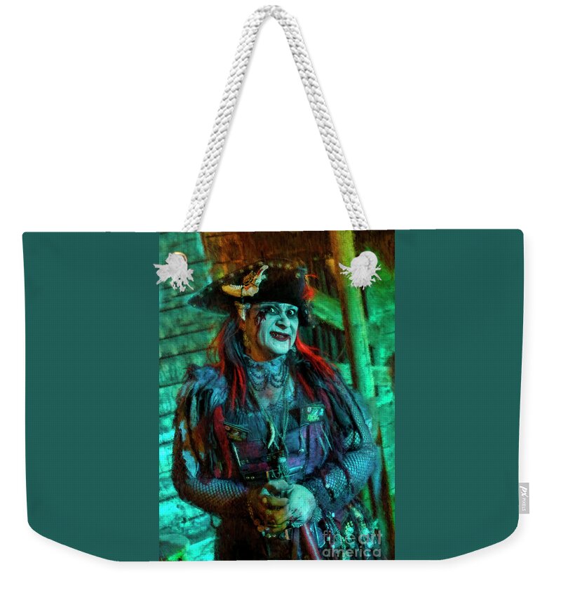 Christine Campiotti Weekender Tote Bag featuring the photograph Christine Campiotti And Hunted House by Blake Richards