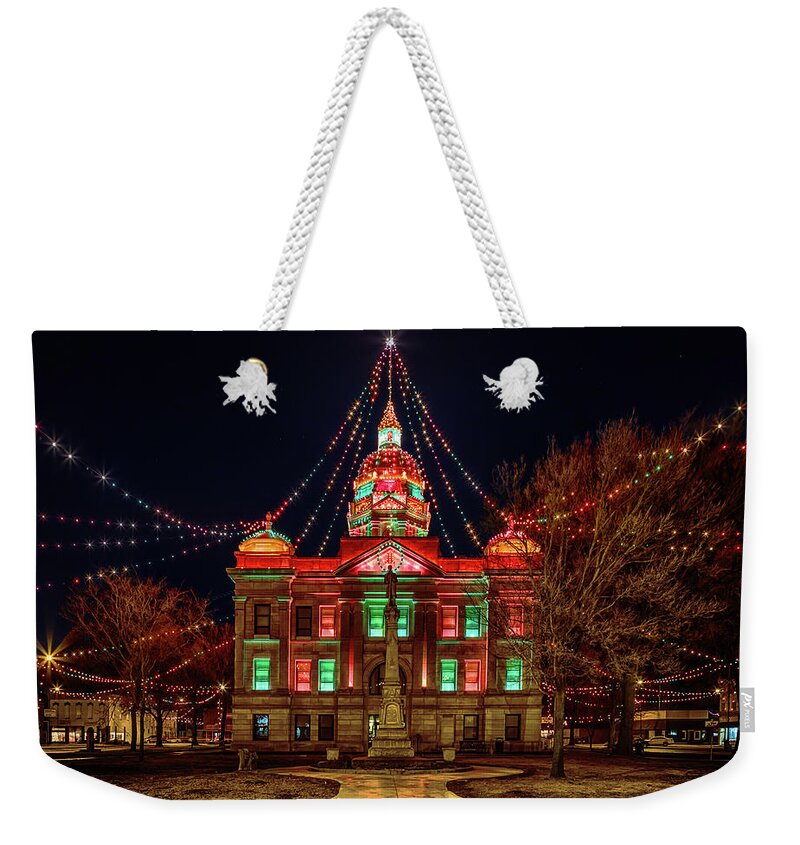 Minden Weekender Tote Bag featuring the photograph Christmas City by Susan Rissi Tregoning