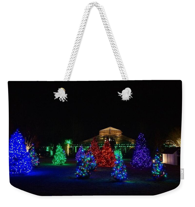  Weekender Tote Bag featuring the photograph Christmas Garden 7 by Rodney Lee Williams