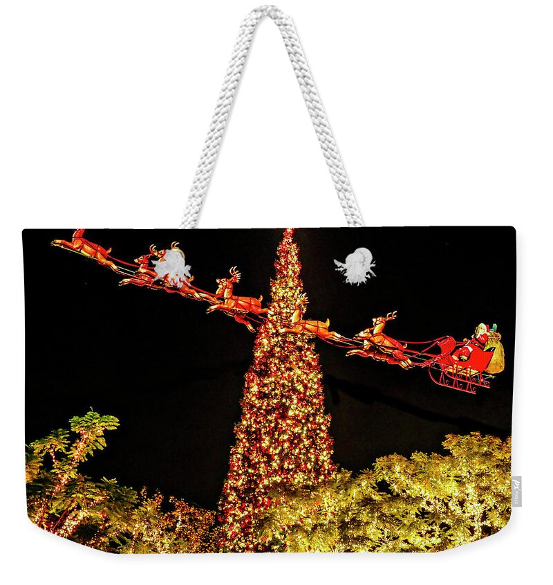 Santa Claus Weekender Tote Bag featuring the photograph Christmas in LA by Rebecca Dru