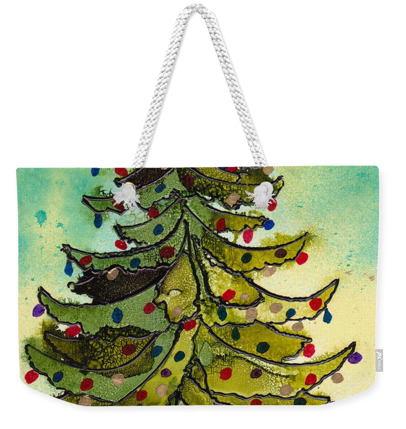 Christmas Weekender Tote Bag featuring the painting Christmas Morning 2008 by Susan Kubes