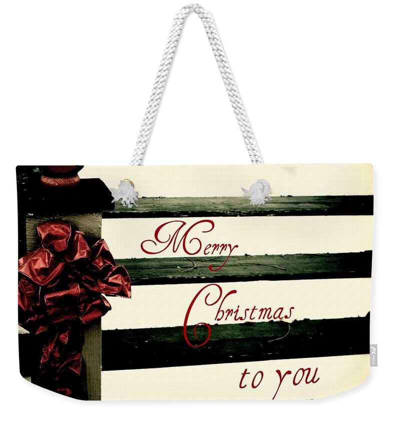 Cards Weekender Tote Bag featuring the photograph Christmas No. Eleven by Chris Berry