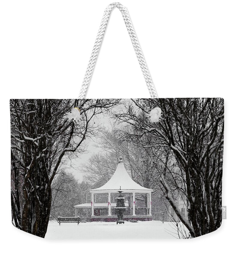 Vermont Weekender Tote Bag featuring the photograph Christmas Season in the Park by Tim Kirchoff