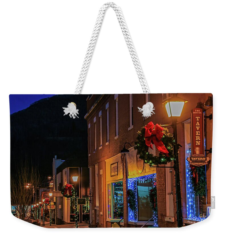 Christmas Weekender Tote Bag featuring the photograph Christmas Sentinels by Dale R Carlson