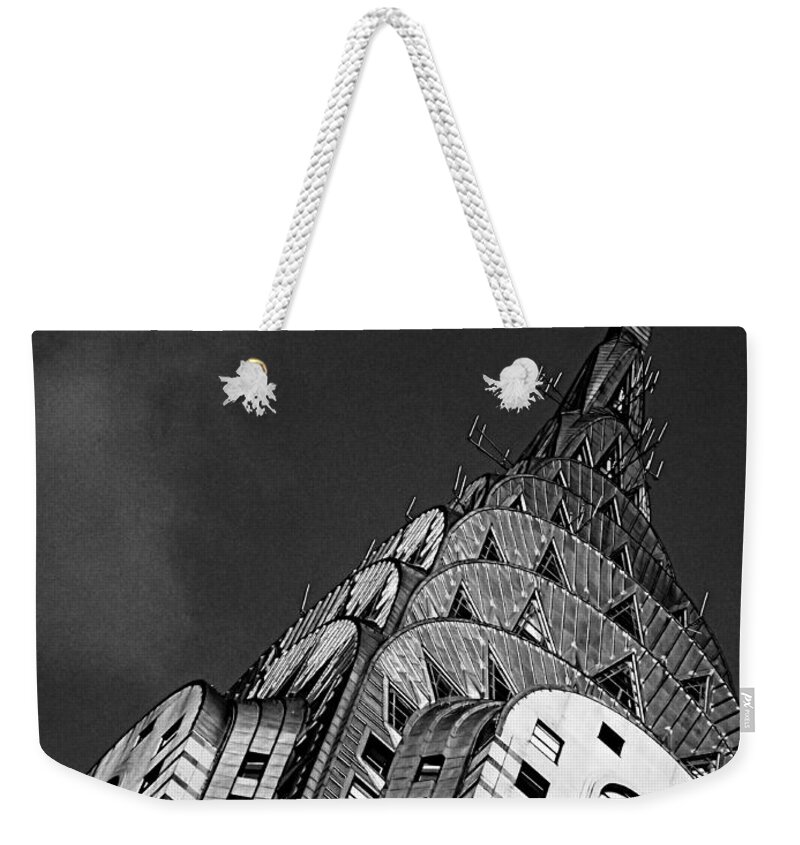 Chrysler Building Weekender Tote Bag featuring the photograph Chrysler Building's Apex by James Aiken