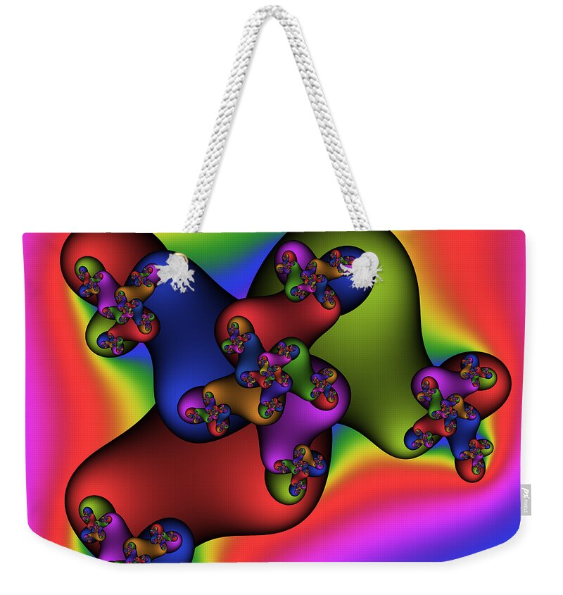 Abstract Weekender Tote Bag featuring the digital art Chubby 115 by Rolf Bertram