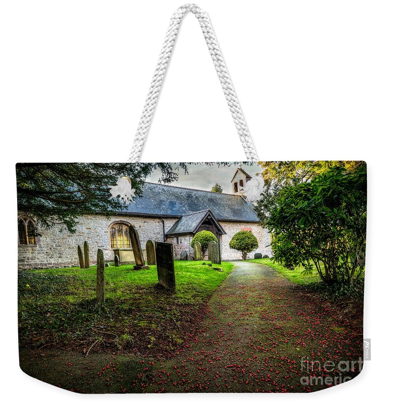 Saint Elidan Weekender Tote Bag featuring the photograph Church Berries by Adrian Evans