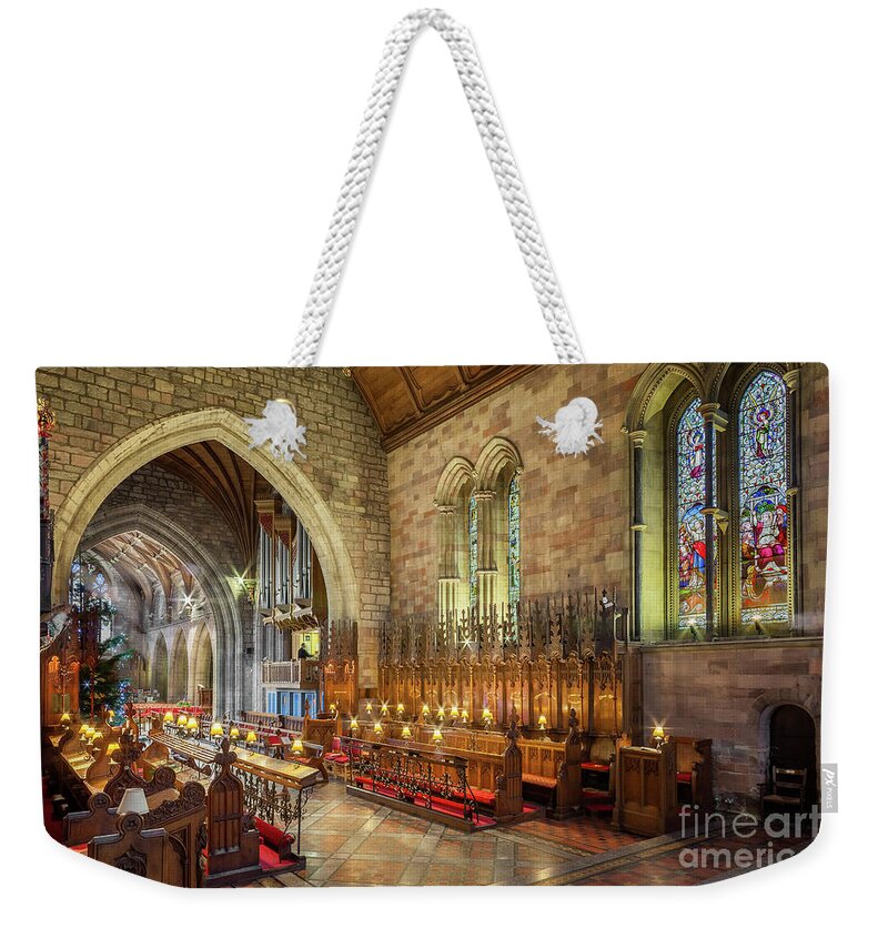 Cathedral Weekender Tote Bag featuring the photograph Church Organist by Adrian Evans