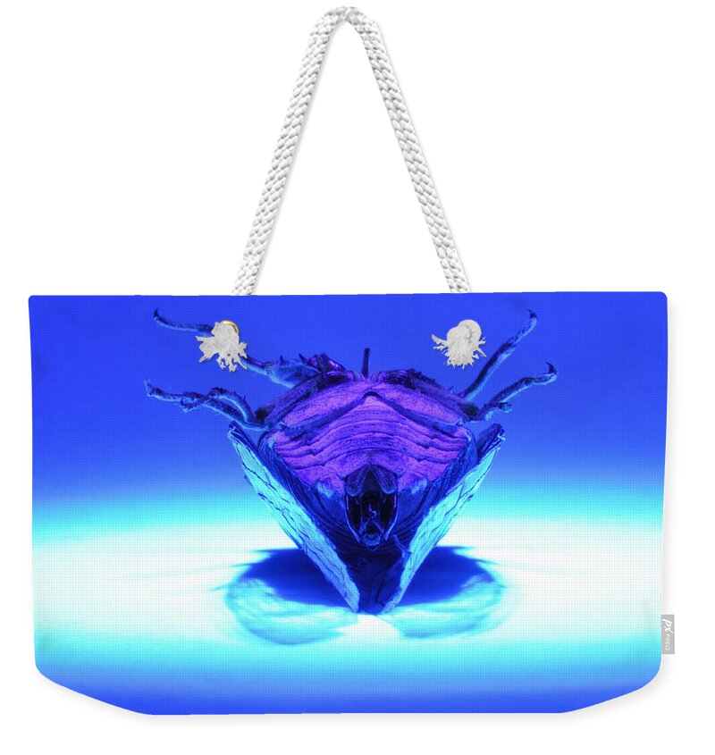 Cicada Weekender Tote Bag featuring the photograph Cicada In UV by Mark Fuller