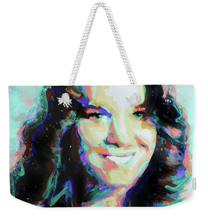 Portrait Weekender Tote Bag featuring the painting Cindy by Steve Gamba