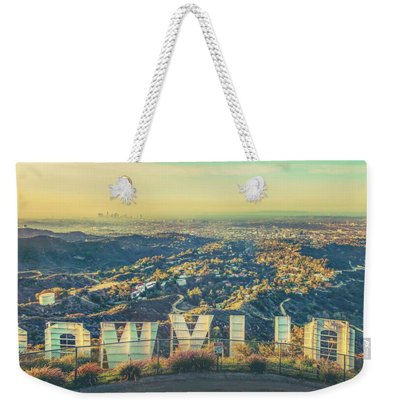 Los Angeles Weekender Tote Bag featuring the photograph Cinematic by Az Jackson