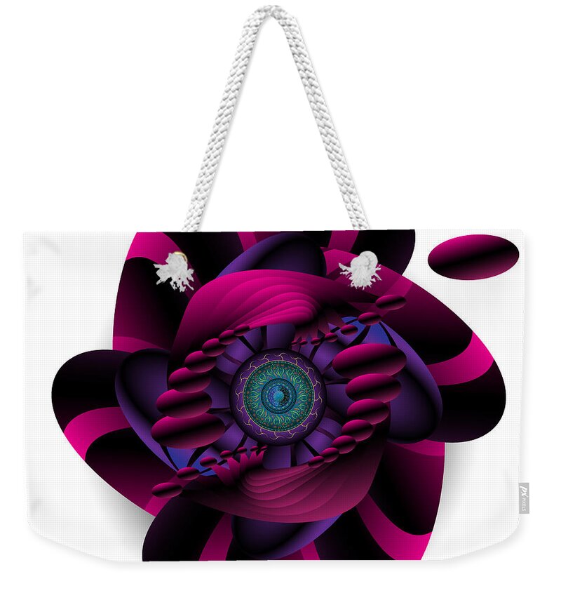 Mandala Weekender Tote Bag featuring the digital art Circulosity No 3121 by Alan Bennington