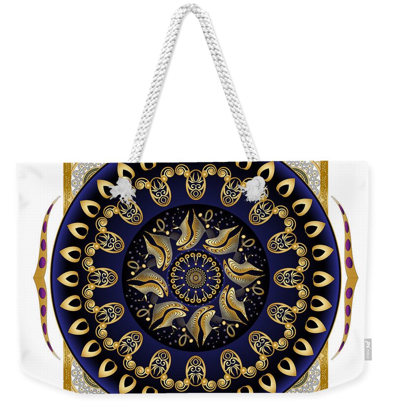 Mandala Weekender Tote Bag featuring the digital art Circulosity No 3183 by Alan Bennington
