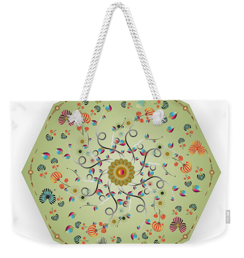 Mandala Weekender Tote Bag featuring the digital art Circulosity No 3279 by Alan Bennington
