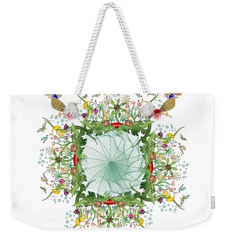 Mandala Weekender Tote Bag featuring the digital art Circulosity No 3374 by Alan Bennington