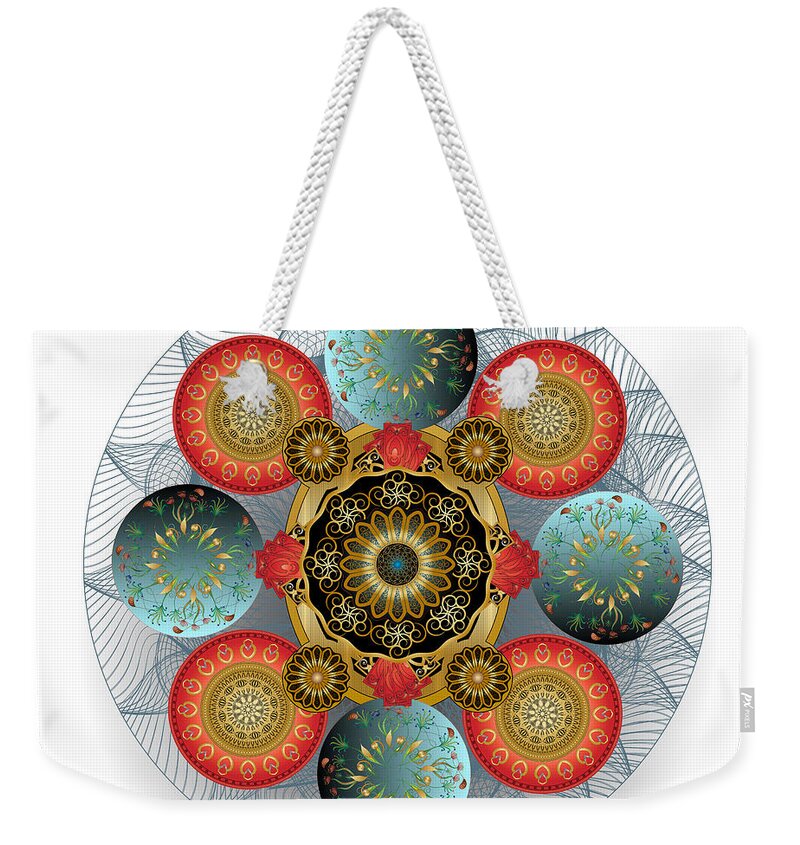 Mandala Weekender Tote Bag featuring the digital art Circulosity No 3415 by Alan Bennington