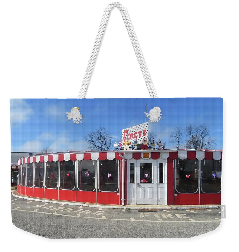 Circus Drive In Weekender Tote Bag featuring the photograph Circus Drive in by Melinda Saminski