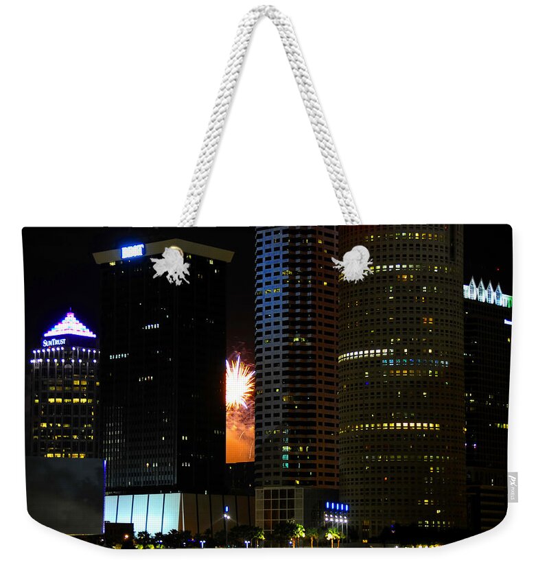 Fine Art Photography Weekender Tote Bag featuring the photograph City Celebration by David Lee Thompson