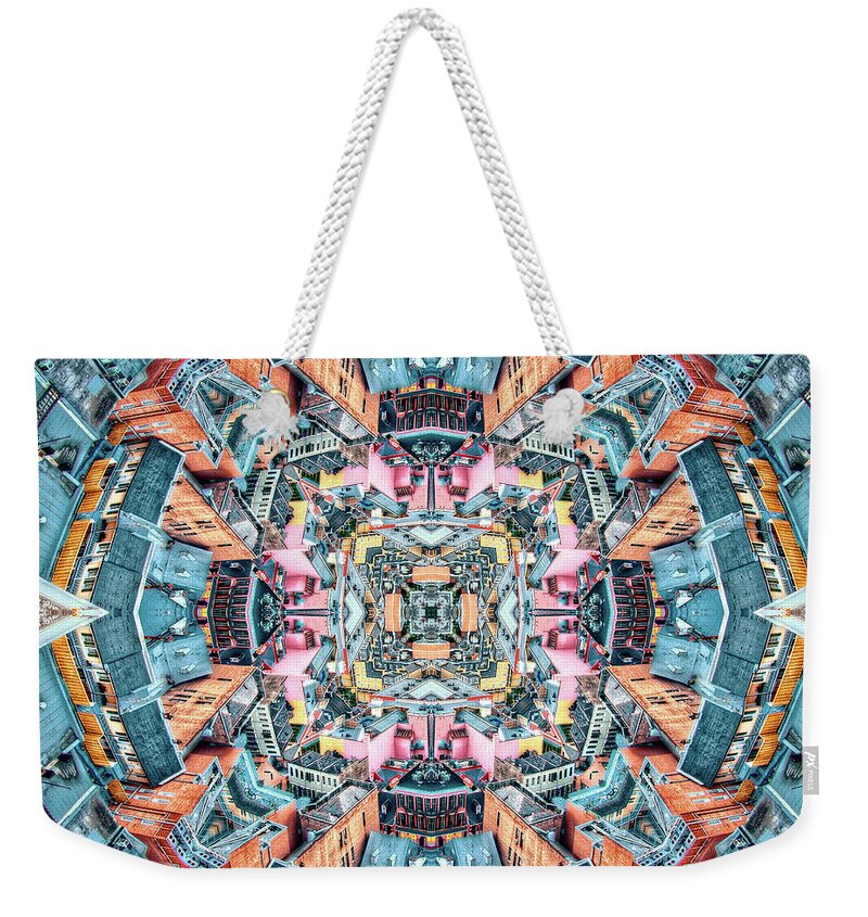 City Weekender Tote Bag featuring the photograph City In A Circle by Phil Perkins