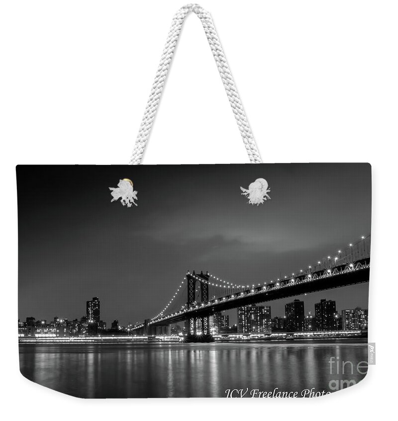 New York Weekender Tote Bag featuring the photograph City Lights by JCV Freelance Photography LLC