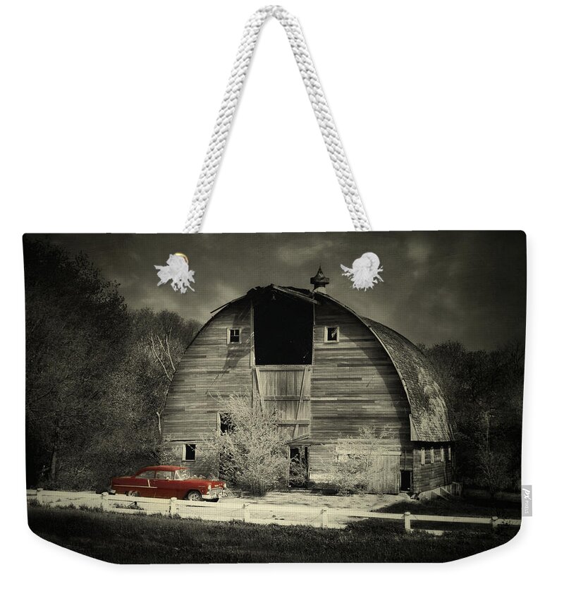 Barn Weekender Tote Bag featuring the photograph Classic Chevrolet by Julie Hamilton