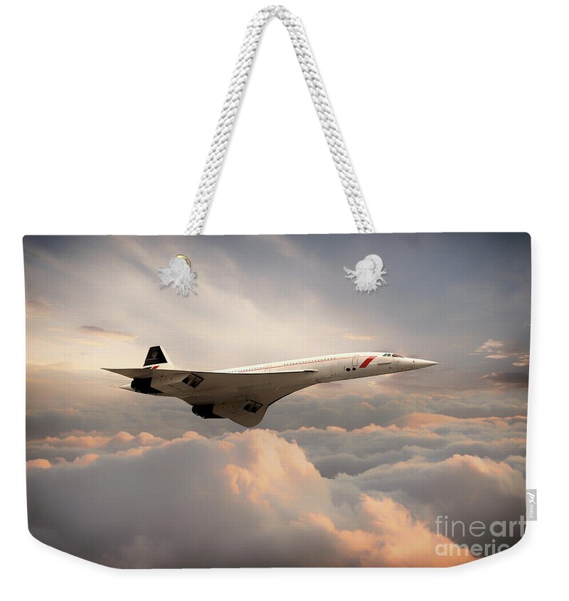 Concorde Weekender Tote Bag featuring the digital art Classic Concorde by Airpower Art