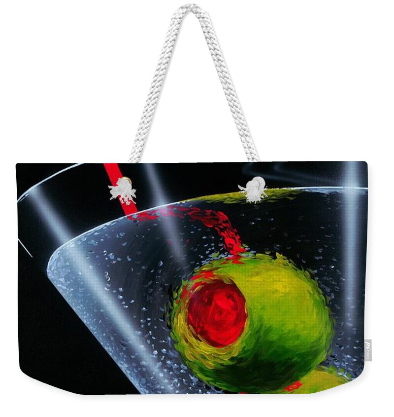 Martini Weekender Tote Bag featuring the painting Classic Martini by Michael Godard