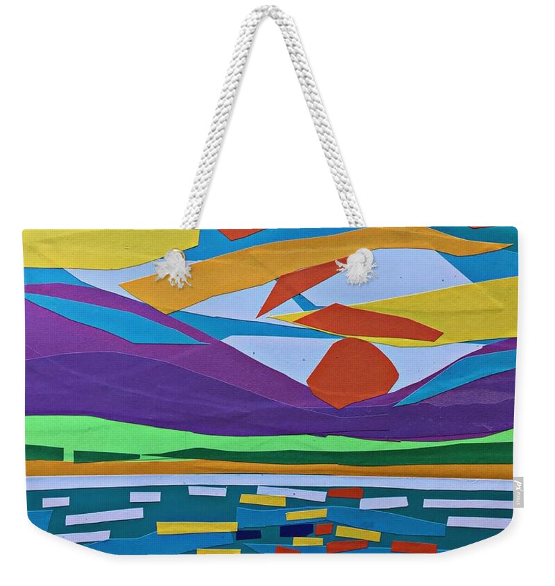 Sunset Weekender Tote Bag featuring the mixed media Classic sunset by Enrique Zaldivar