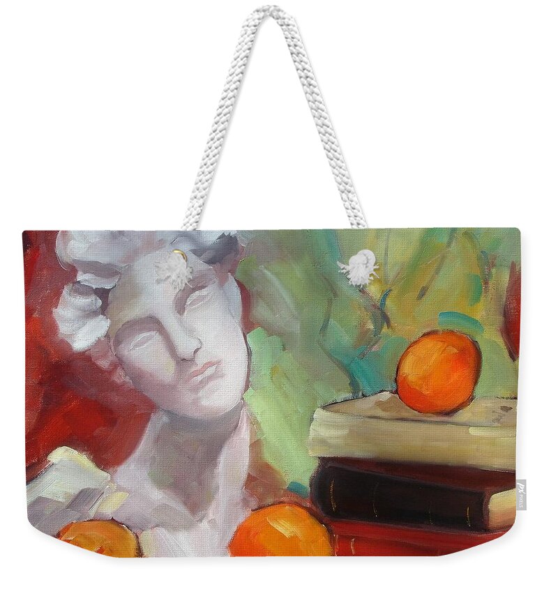 Status Study Weekender Tote Bag featuring the painting Classical by Kim PARDON