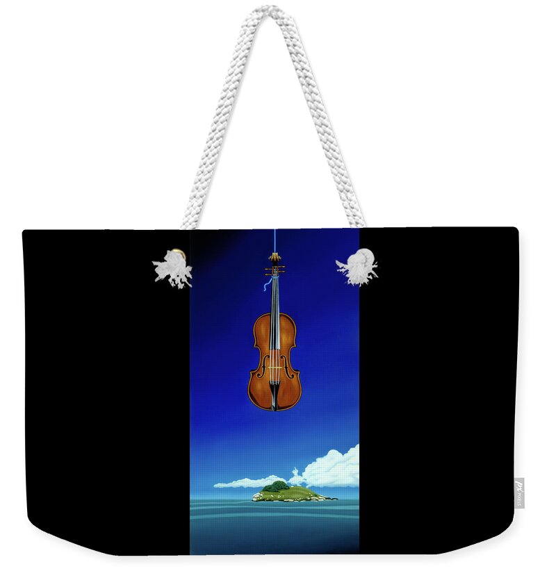Cello Weekender Tote Bag featuring the painting Classical Seascape by Paxton Mobley