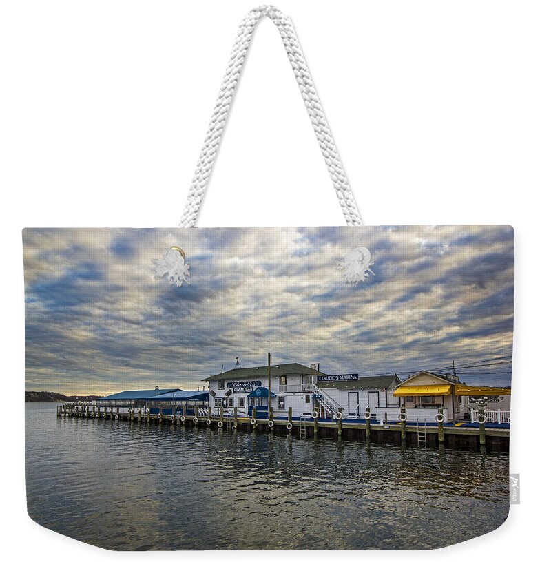 Claudio's Weekender Tote Bag featuring the photograph Claudio's Dock by Robert Seifert