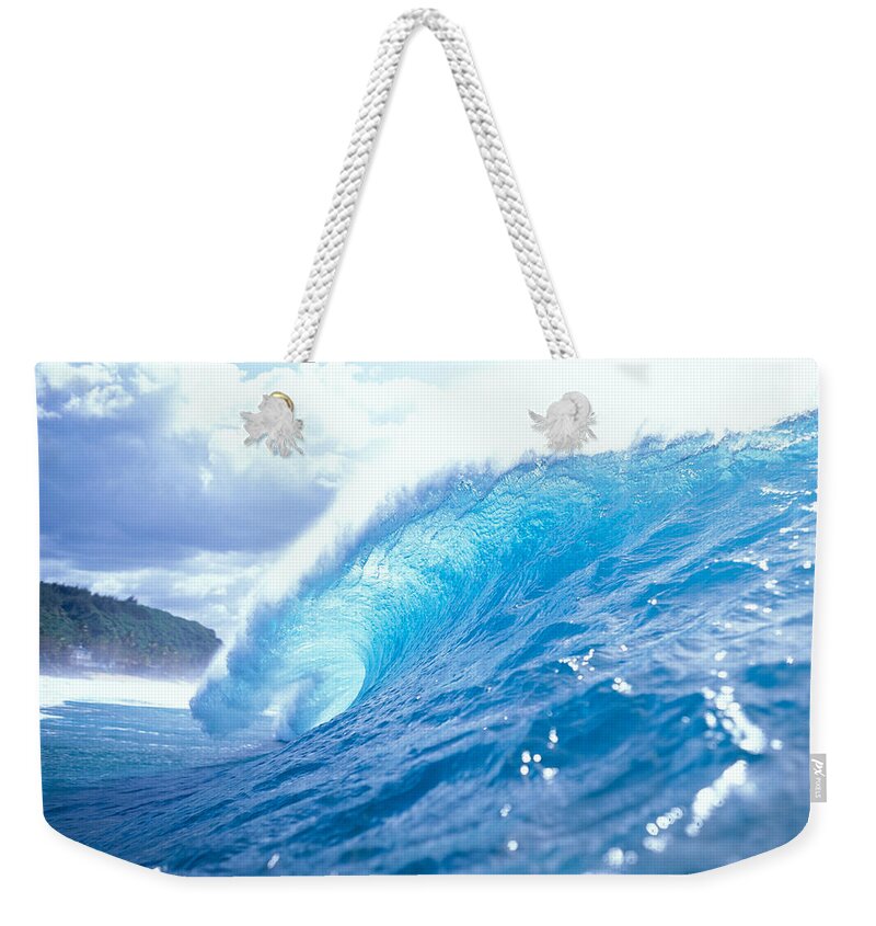 Afternoon Weekender Tote Bag featuring the photograph Clear Blue Wave by Vince Cavataio - Printscapes