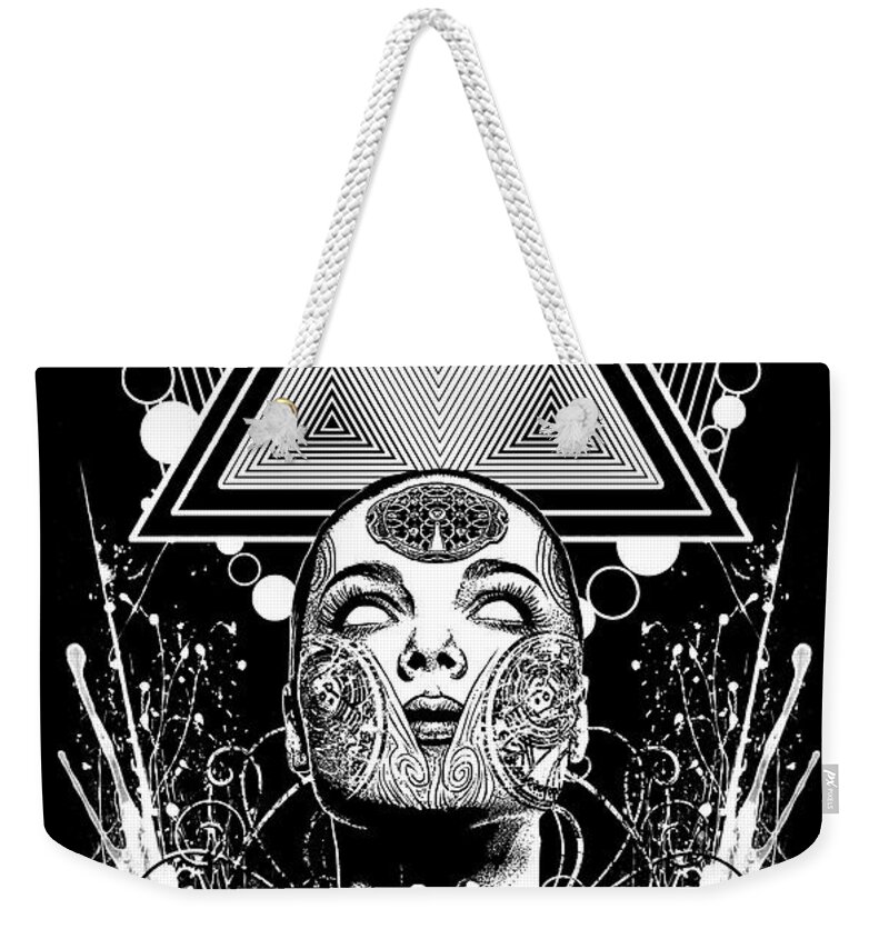 Tony Koehl Weekender Tote Bag featuring the mixed media Clear Vibrations by Tony Koehl