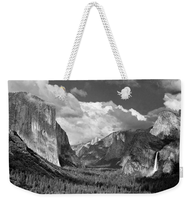 Yosemite Weekender Tote Bag featuring the photograph Clearing Skies Yosemite Valley by Tom and Pat Cory