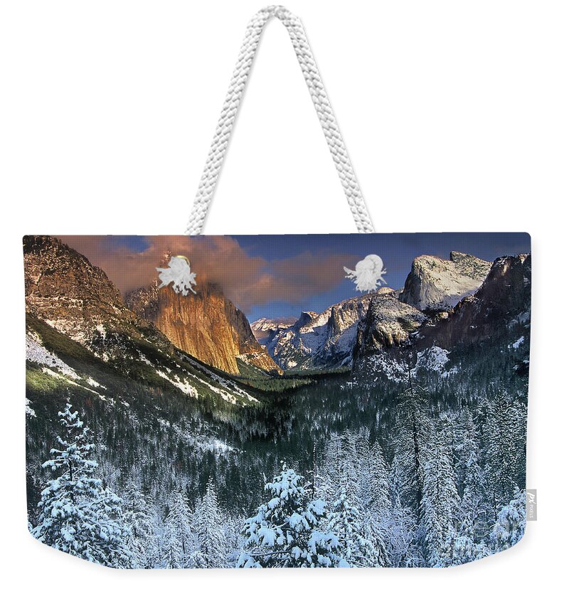 Dave Welling Weekender Tote Bag featuring the photograph Clearing Winter Storm El Capitan Yosemite National Park by Dave Welling