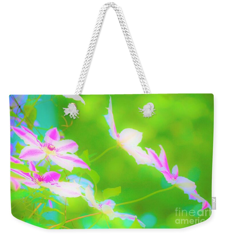 Clematis Weekender Tote Bag featuring the photograph Clematis 2 by Merle Grenz