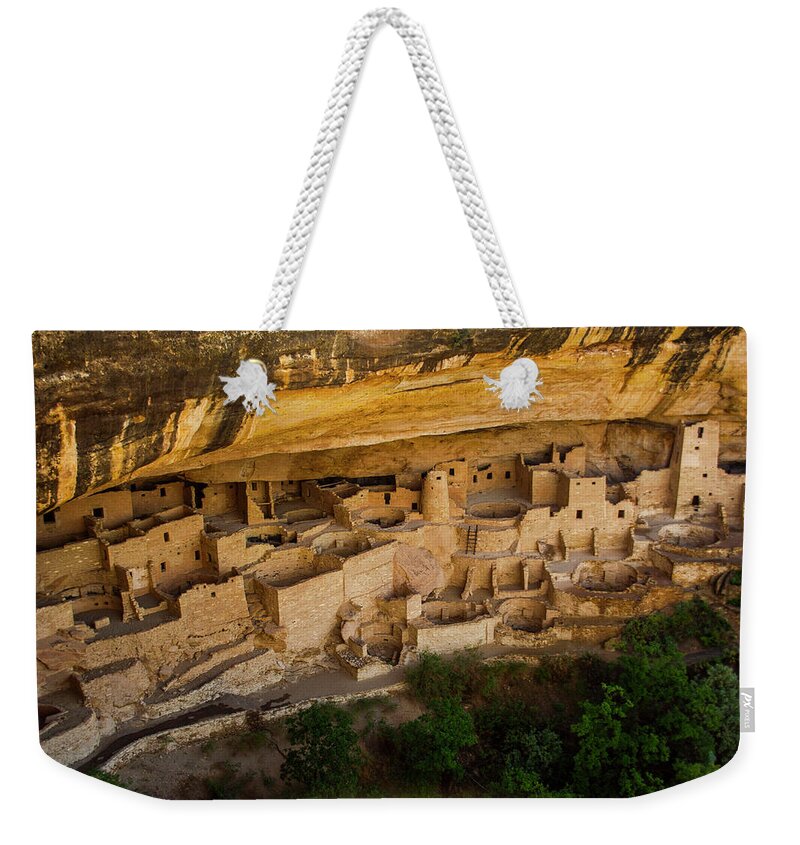 Mesa Verde Weekender Tote Bag featuring the photograph Cliff House from Above by Doug Scrima