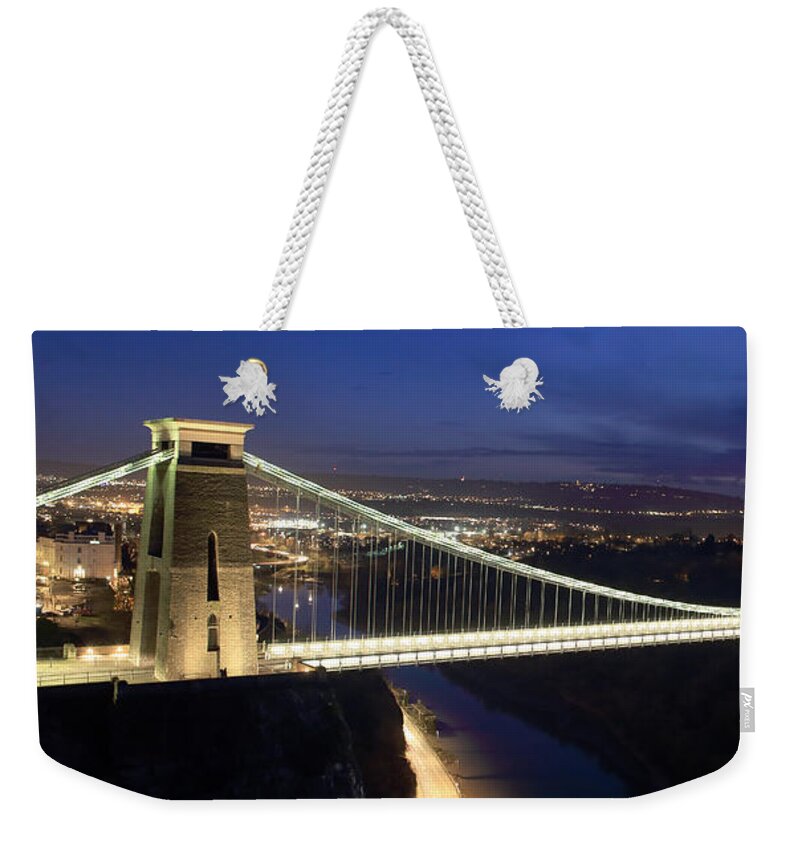 Clifton Suspension Bridge Weekender Tote Bag featuring the photograph Clifton Suspension Bridge by Tony Mills