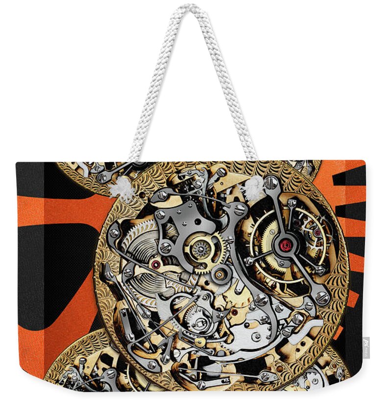'visual Art Pop' Collection By Serge Averbukh Weekender Tote Bag featuring the digital art Clockwork Orange - 4 of 4 by Serge Averbukh